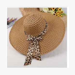 Ladies beach hat big hat summer bow-tie sunbonnet straw hat