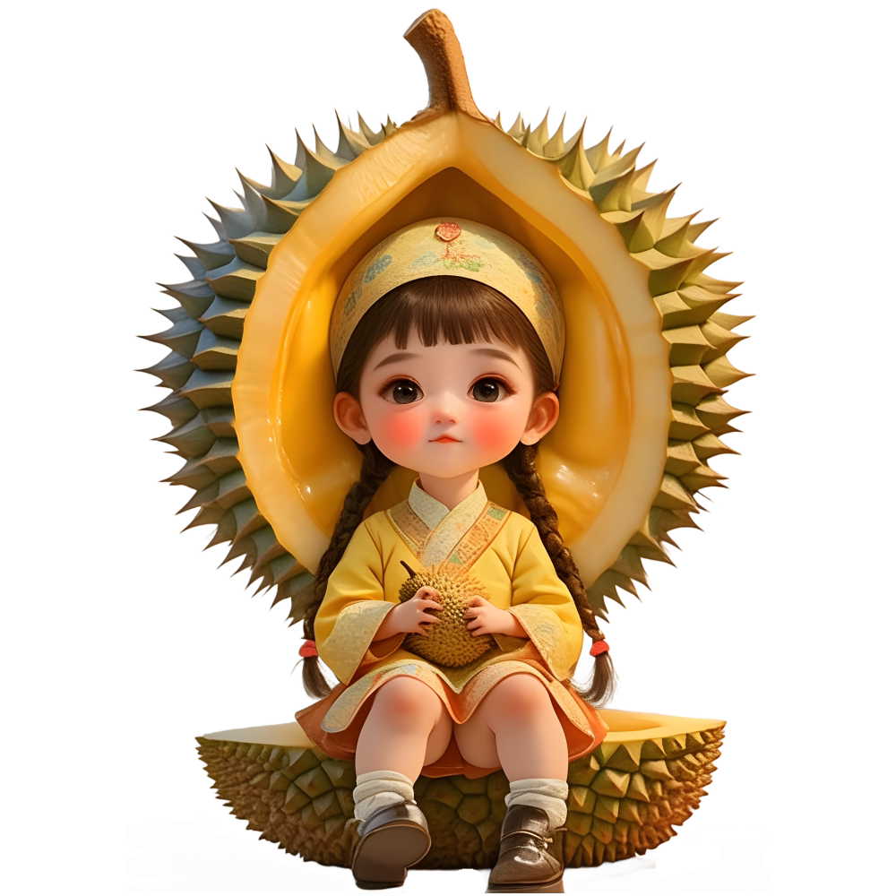 盲盒榴莲少女3d立体装饰墙面卧室冰箱玻璃车身防晒防水自粘贴纸
