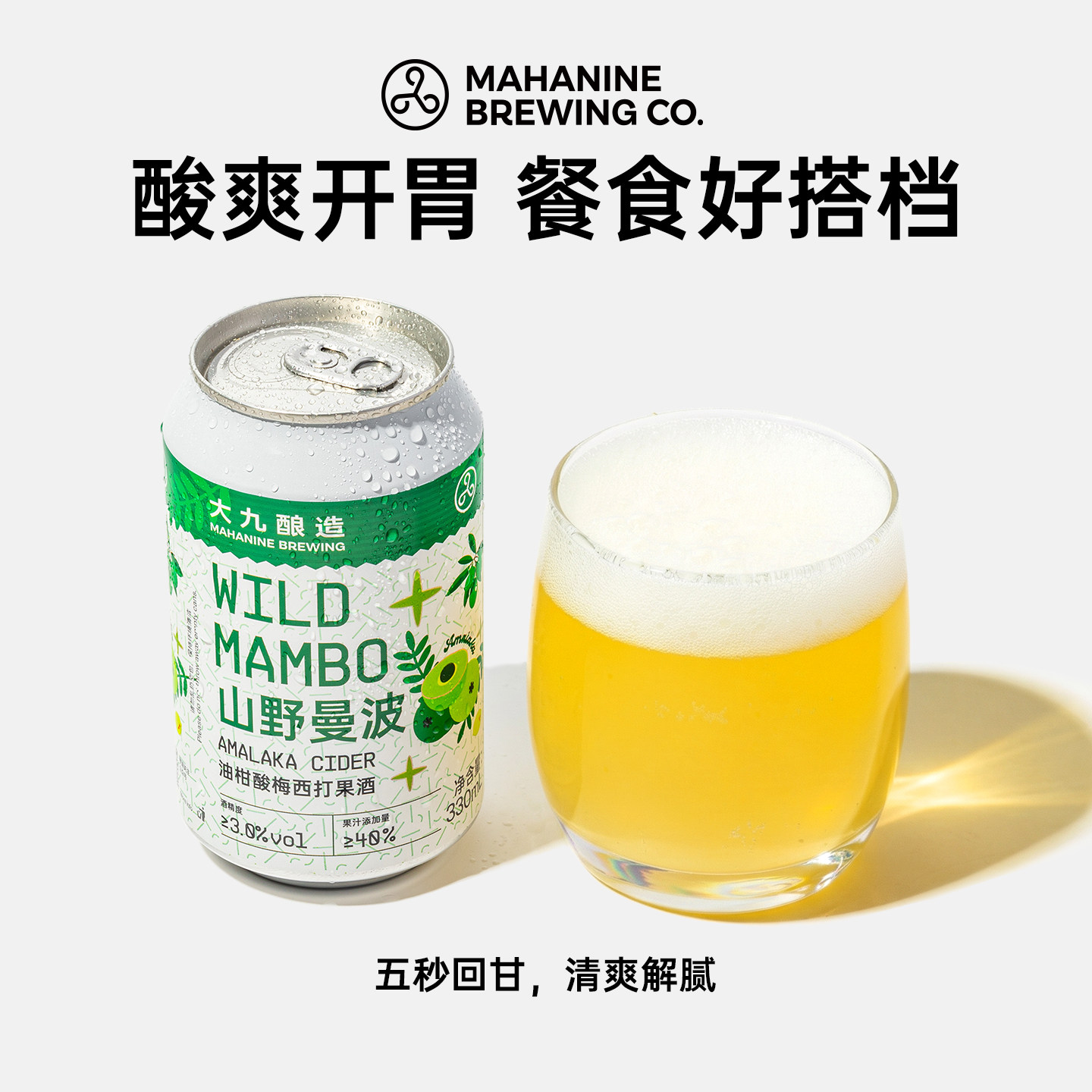 大九酿造山野曼波油柑酸梅西打330ml国产精酿啤酒送礼女士微醺