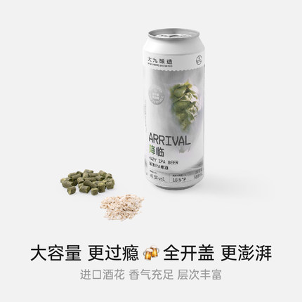 大九酿造旗舰店降临浑浊IPA啤酒清爽500ml易拉罐大罐全开口精酿