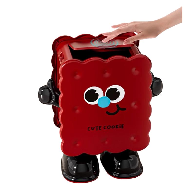 饼干垃圾桶家用2025新款客厅大容量高颜值带盖隔异味垃圾篓纸篓