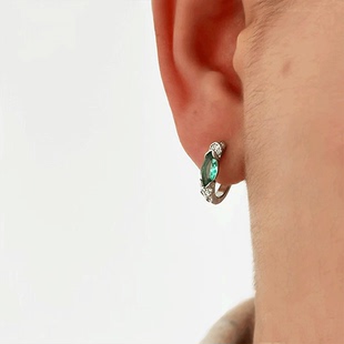 荷鲁斯之眼耳环男s925银针耳钉欧美风高级感男生小众单只男简约