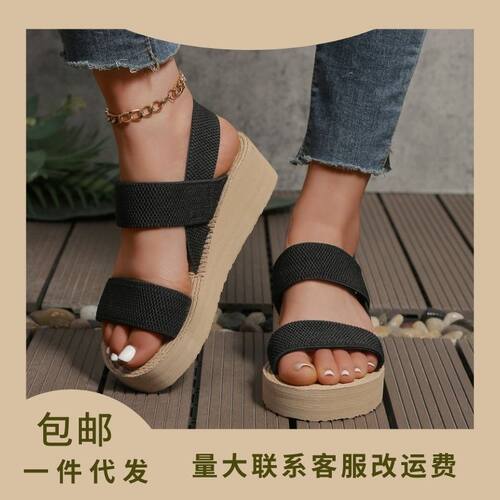 shoeswomen坡跟凉鞋女春