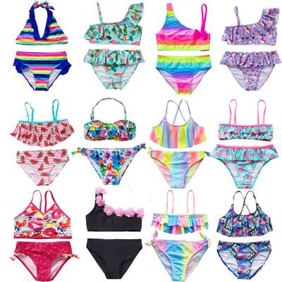 2021 New Two Piece Tankini Suits for Girls Swimsuit Children