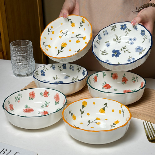 ins烤碗空气炸锅专用烤盘烤箱可爱餐具陶瓷家用水果沙拉碗酸奶碗