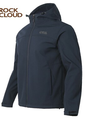 RockCloud岩云秋冬软M1加厚款防风保暖防泼水带绒男夹克外套