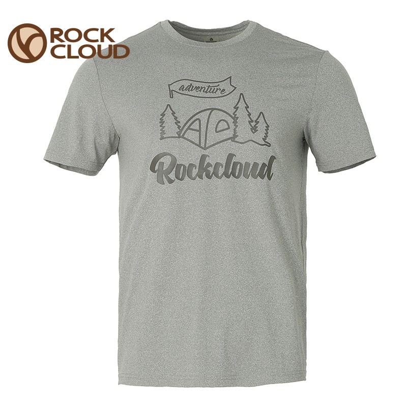 岩云速干T恤户外徒步运动露营弹力花纱面料男短袖ROCKCLOUD