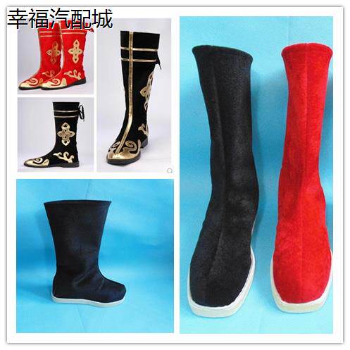 古装靴子儿童古代鞋子布鞋男童搭配汉服靴子小男孩古风戏曲表演鞋