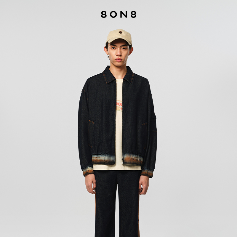 8ON8春季新款褪色印染牛仔夹克