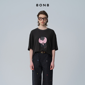 T恤设计感潮牌半袖 陆虎唐九洲同款 8ON8葫芦乐手印花圆领短袖 上衣