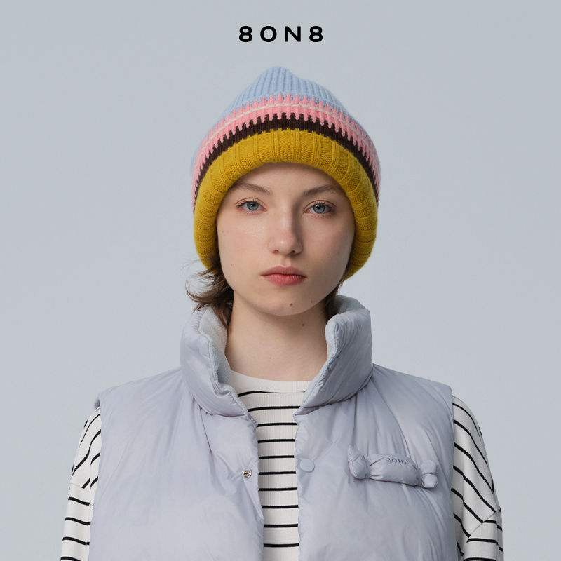 8ON8齿纹翻边针织冷帽