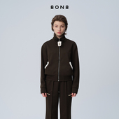 编织拉链短款 郭俊辰同款 8ON8男女同款 立领夹克外套设计师品牌上衣