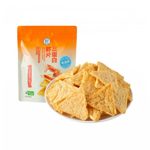 盒马三蛋白非油炸虾片108g