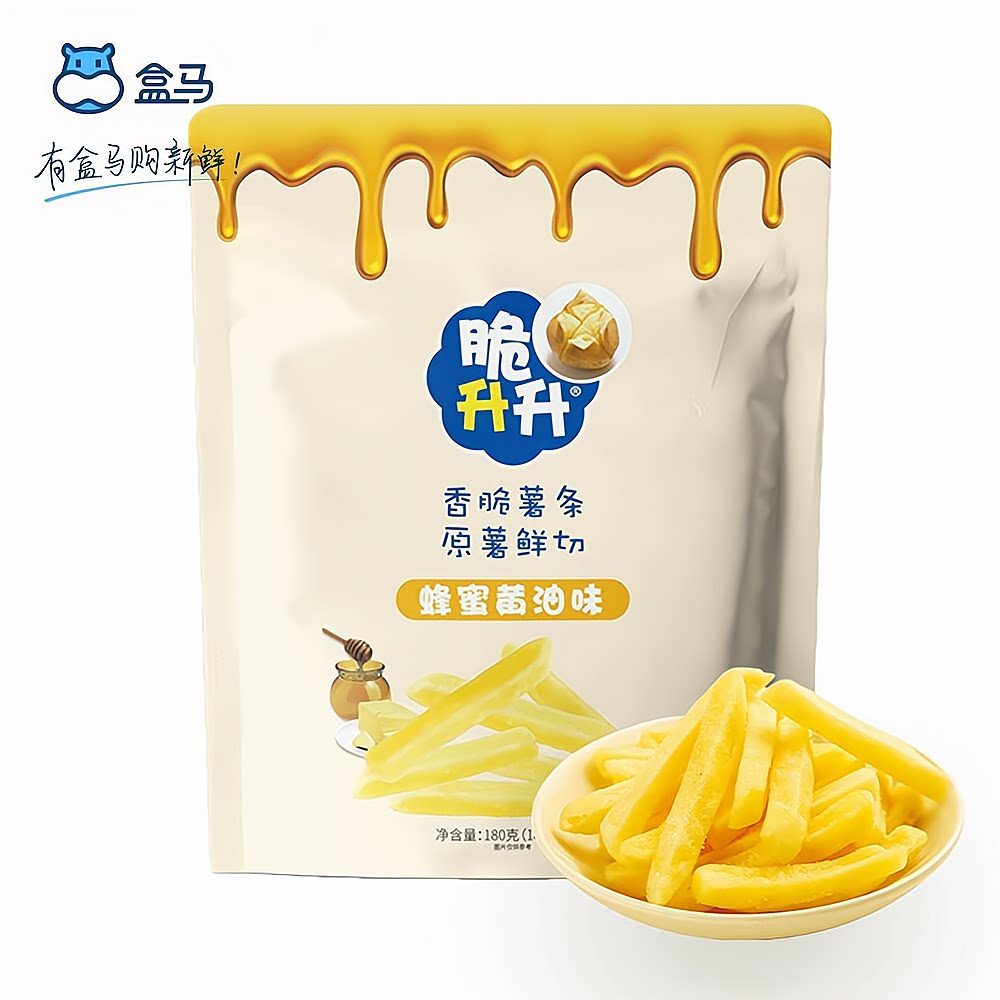 盒马脆升升蜂蜜黄油味香脆薯条18g*10聚会休闲零食膨化独立包装