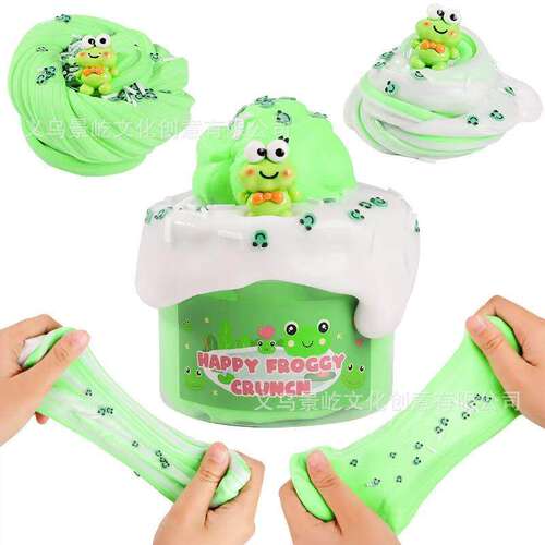 亚马黄油泥史莱姆套装跨境slime kit 棉花泥橡皮泥黏土玩具套装