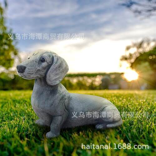 Doggardendecoration狗狗摆件雕像花园装饰树脂工艺品创意新颖
