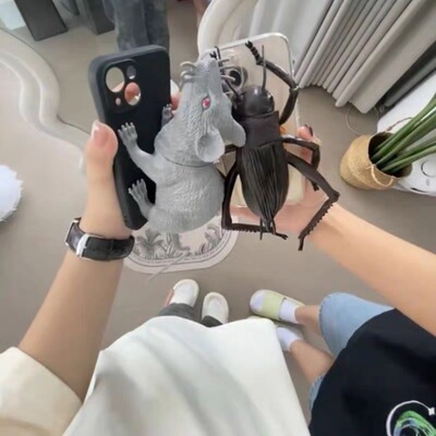 荣耀恶搞炸裂立体老鼠蟑螂手机壳