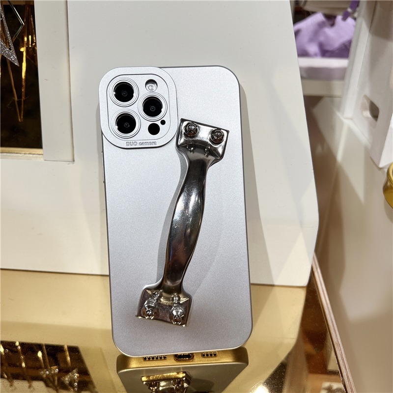 苹果16硅胶搞怪个性门把手防摔