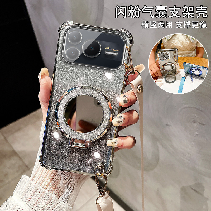 适用于华为荣耀Power2手机壳带镜头膜SER-AN00硅胶防摔Honor/power2全包边P0WER2高档创意女款power二斜挎绳