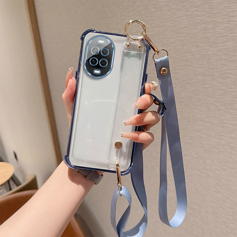适用于透明腕带斜跨华为nova15手机壳15Pro女款14Ultra全包边13Pro软壳12Pro防摔12活力网红11Pro精孔10/9/8