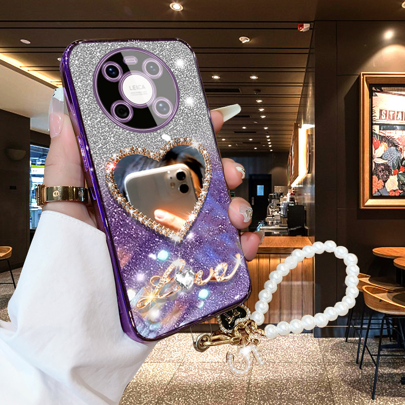 适用于华为mate40手机壳网红镜面硅胶软壳40pro曲面屏女新款oce-an00