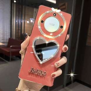 适用于华为荣耀X50手机壳高颜值曲面屏硅胶软壳HonorX50全包镜头防摔ALI AN00超薄化妆镜子X5o镜面保护套女款