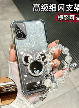 适用于红米K40PRO手机壳带挂绳M2012K11C带镜头膜xiaomik40pro超薄硅胶红迷k4opro化妆镜miui k40pro全包边壳