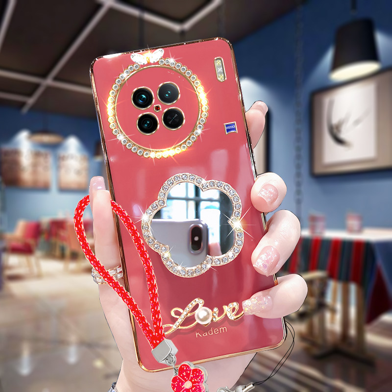 vivoX90硅胶时尚个性镜面保护套