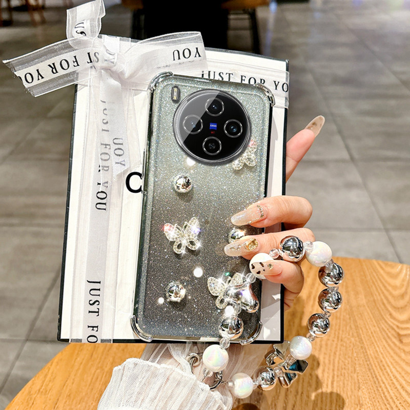 适用于vivoX300系列女款镶钻软壳