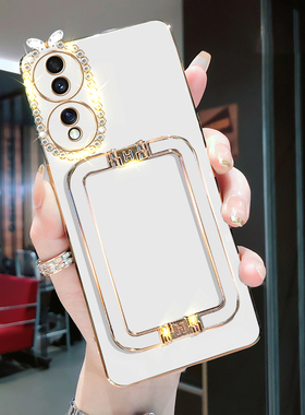 适用于华为荣耀90手机壳曲屏网红支架软壳Honor90/Pro高档超薄全包镜头防摔REA-AN00时尚女款保护套REP-AN00