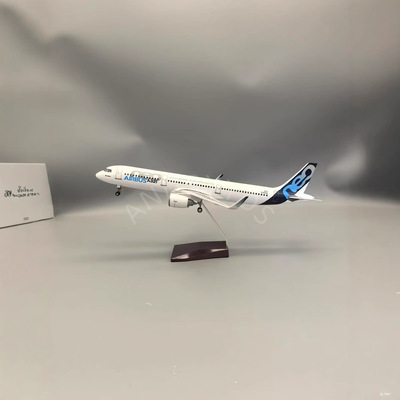 47CM 空客A321原型机 带起落架仿真飞机 A321模型民航 航模摆件