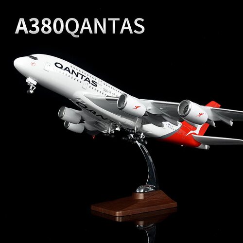 澳大利亚航空新款Scale 1:160 46cm LED声控A380 QANTAS 飞机