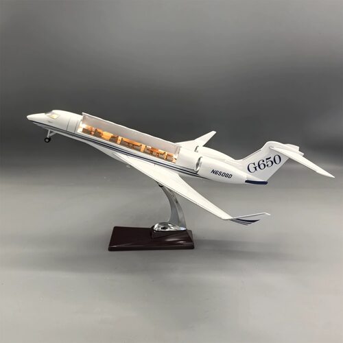 45CM带灯1:50比例可开舱盖湾流G650客机飞机模型摆件Gulfstream