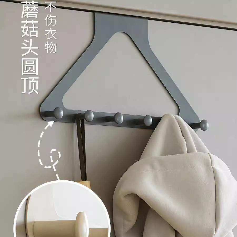 门挂钩免打孔挂SAH架卧室不占空的衣帽间架放衣脱下的衣服挂后架