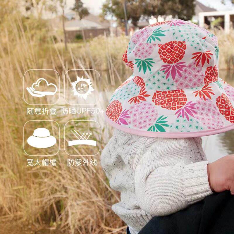 澳洲BANZ婴幼夏季双面戴防晒帽遮阳帽薄款大帽檐公主太阳帽
