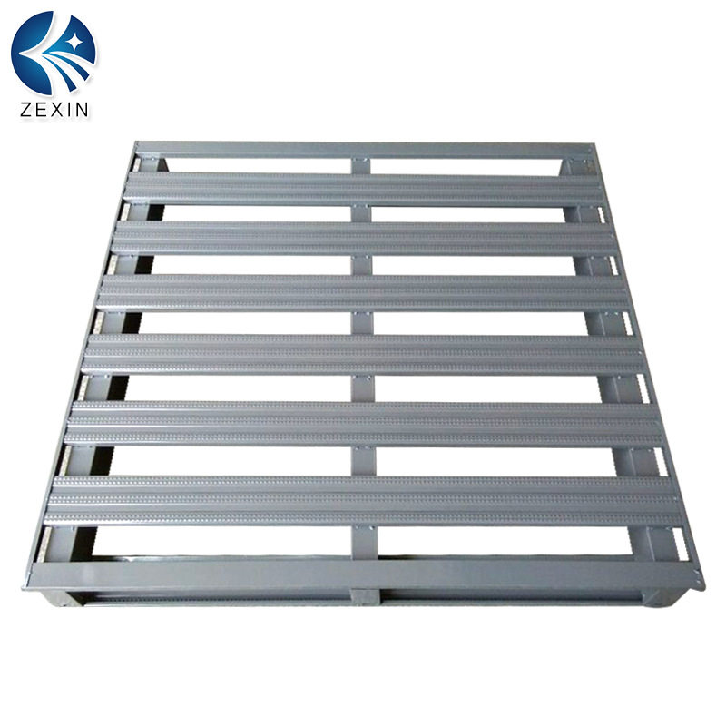 金属卡板托盘可定款立体储物 金属可叠加码垛载重两面进叉钢托盘