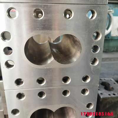 95双螺杆挤出机配件 螺杆元件芯轴螺旋混炼块 合金钢炮筒进料筒