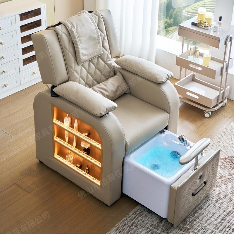 新款美容院美甲店美睫美甲沙发沐足椅电动按摩足疗沙发椅泡脚沙发