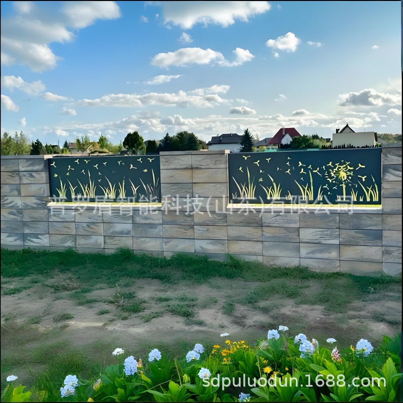 铁艺栏杆户外栅栏花园阳台隔离围栏别墅装饰屏风隔断激光切割护栏