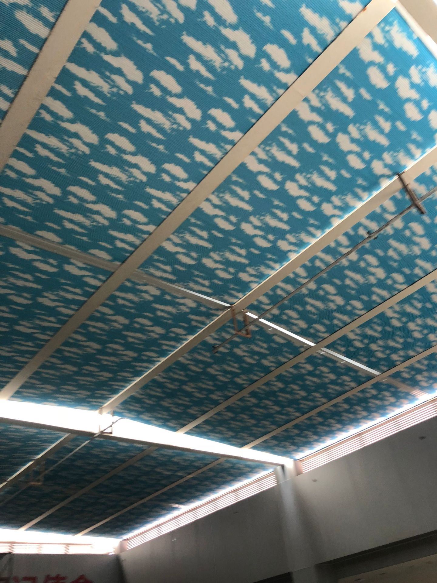 厂家直销蓝天白云顶帘蜂巢帘天窗帘阳光房隔热降温百叶窗帘天棚帘