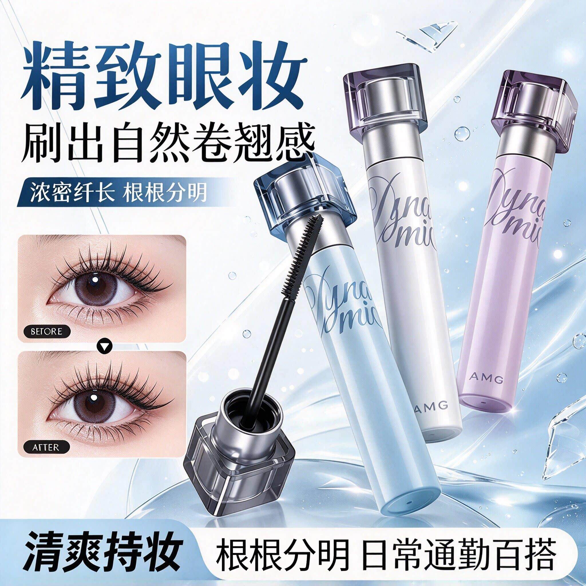 睫毛膏纤长立体卷翘耐汗持妆不易塌新手易上手打造灵动自然眼妆
