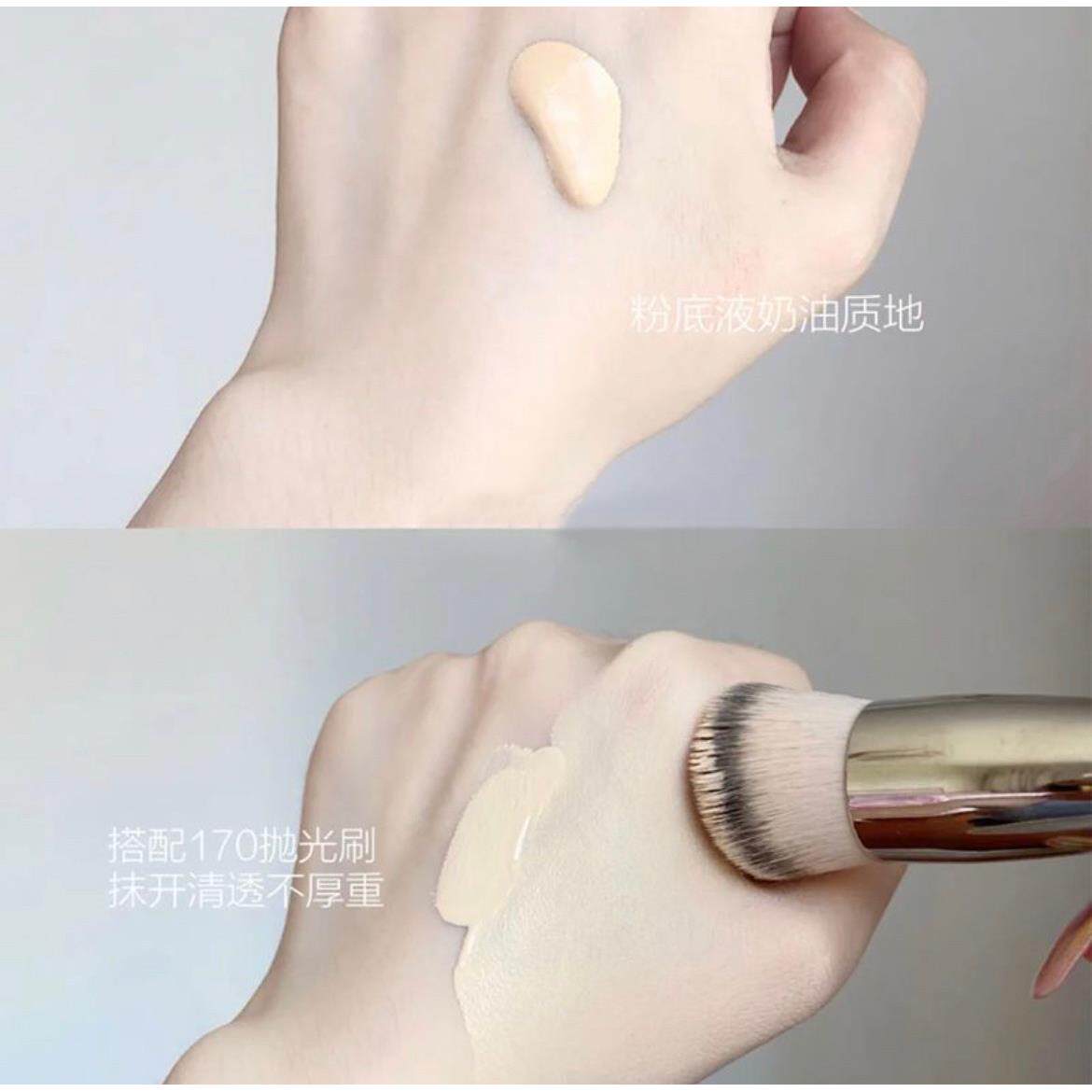 美妆达人无痕3D粉底刷双斜面柔软不吃粉不扎脸精准上妆易清洗
