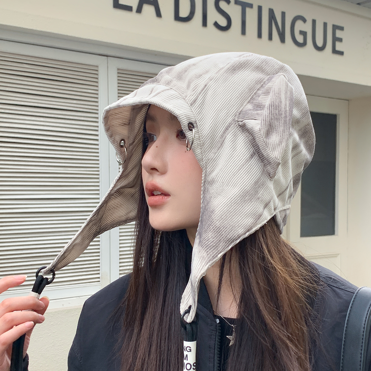 废土风护耳雷锋帽女秋冬季