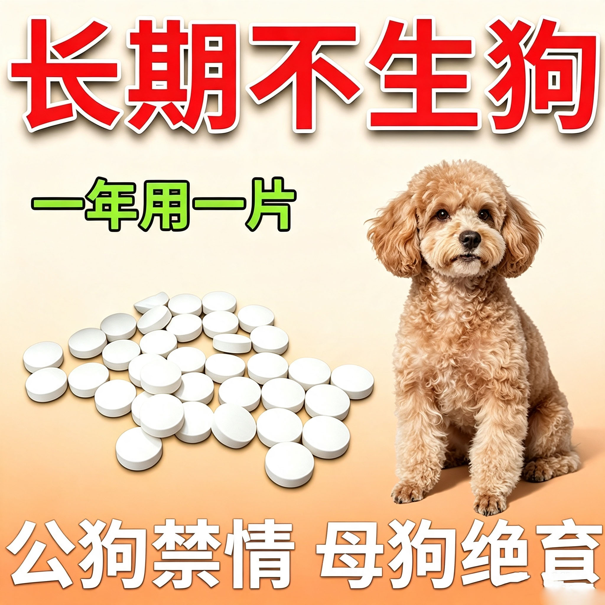 【狗狗绝育】永公母久狗通用母狗专用长效乱叫乱尿叫狗鸡肉味