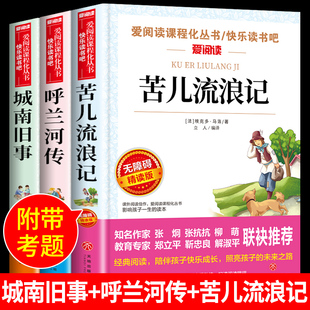 正版全套3册城南旧事呼兰河传苦儿流浪记原著完整版萧红著林海音著小学生三四五六年级上册下册课外书