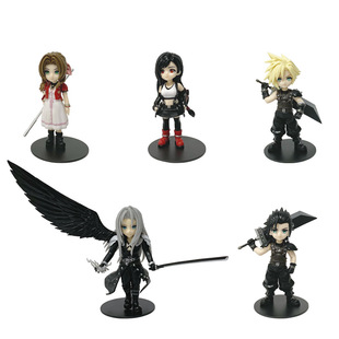 最终幻想7重生 Q版蒂法 扎克斯  克劳德 爱丽丝手办模型摆件景品