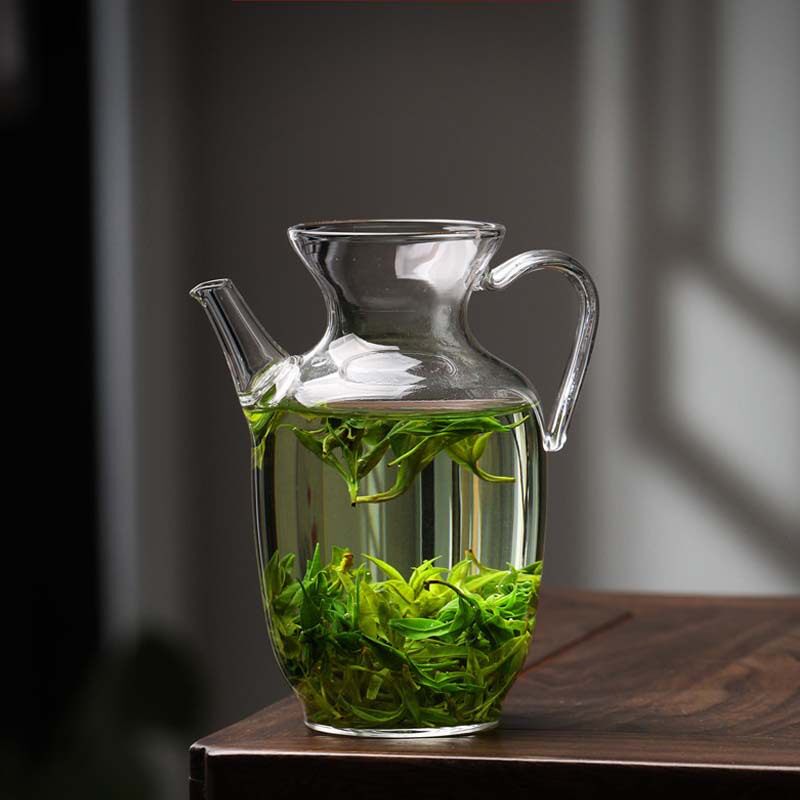 日式绿茶泡茶器仿宋玻璃执壶宋壶功夫一人小茶壶泡茶家用茶杯