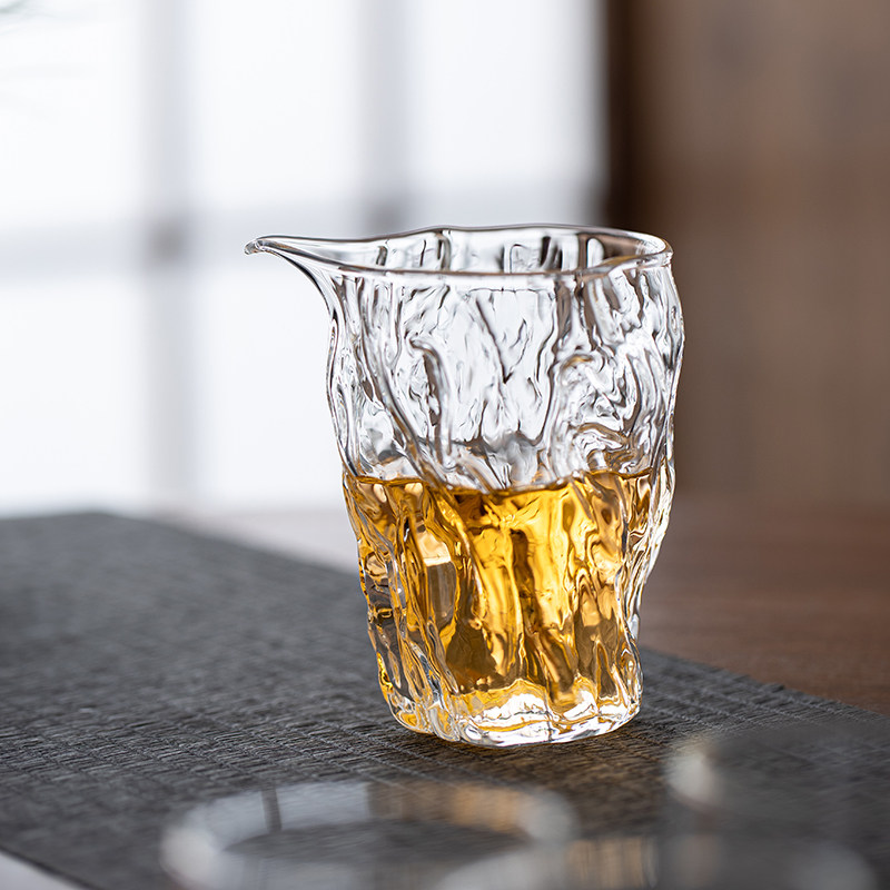 树桩高硼硅耐热玻璃公道杯