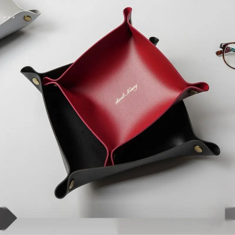 便携可折叠PU皮革烟丝醒草盘手卷烟盘收纳盘烟斗配件工具托盘