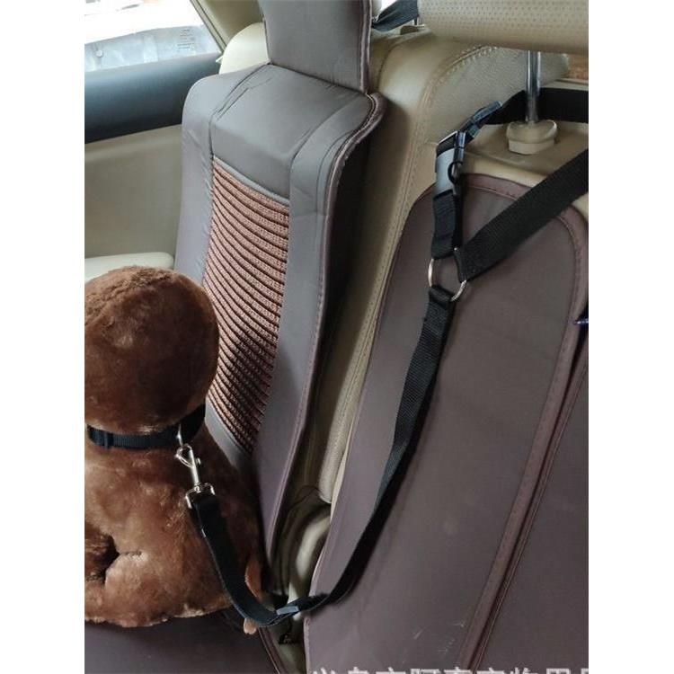 宠物用品车载安全牵引带圆环狗狗绳猫咪绳汽车头枕可伸缩牵引绳